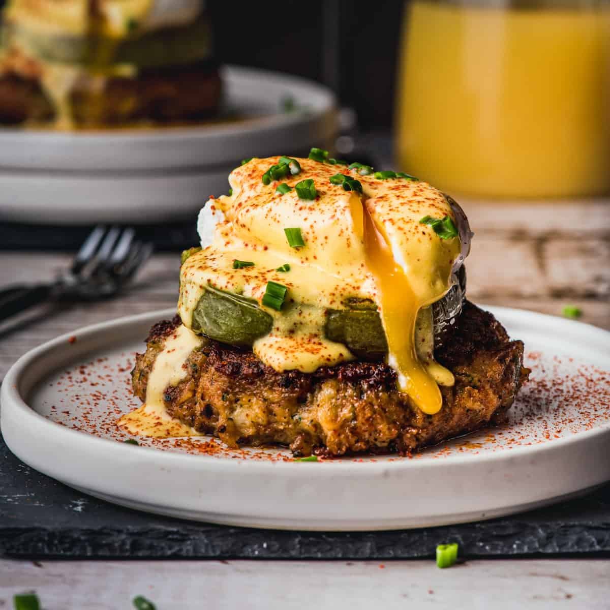cajun crab cake benedict featured 1