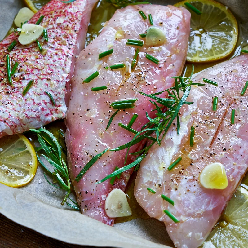 red snapper meat